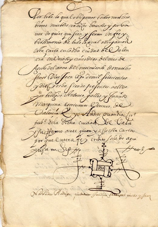 Carta de poder otorgada entre mercaderes para representarse en la feria de Medina del Campo. Carta de poder otorgada entre mercaderes para representarse en la feria de Medina del Campo.